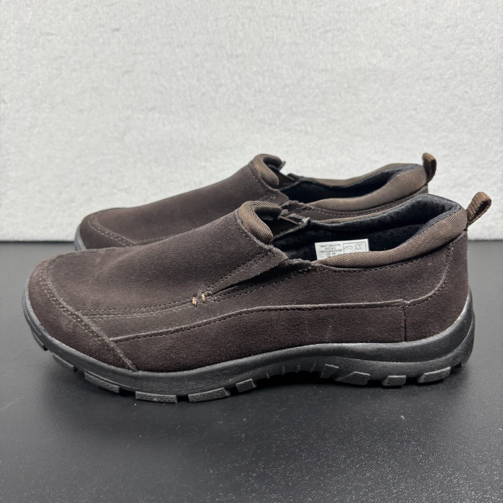 Lands'‎ End Kids All Weather Casual Slip-On Shoes Brown Suede Youth Size 4M